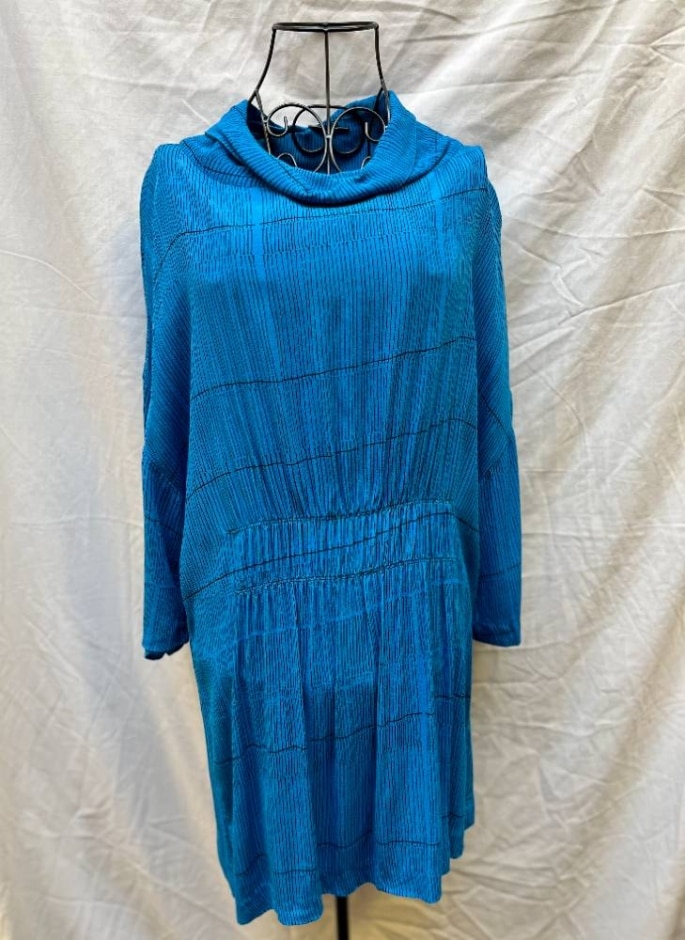 john lewis tunic dress blue size: 10