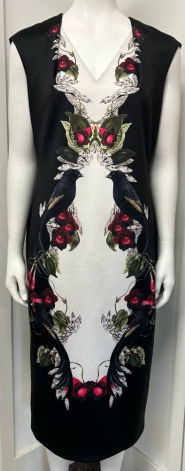 ted baker  fitted dress multi-coloured size: l