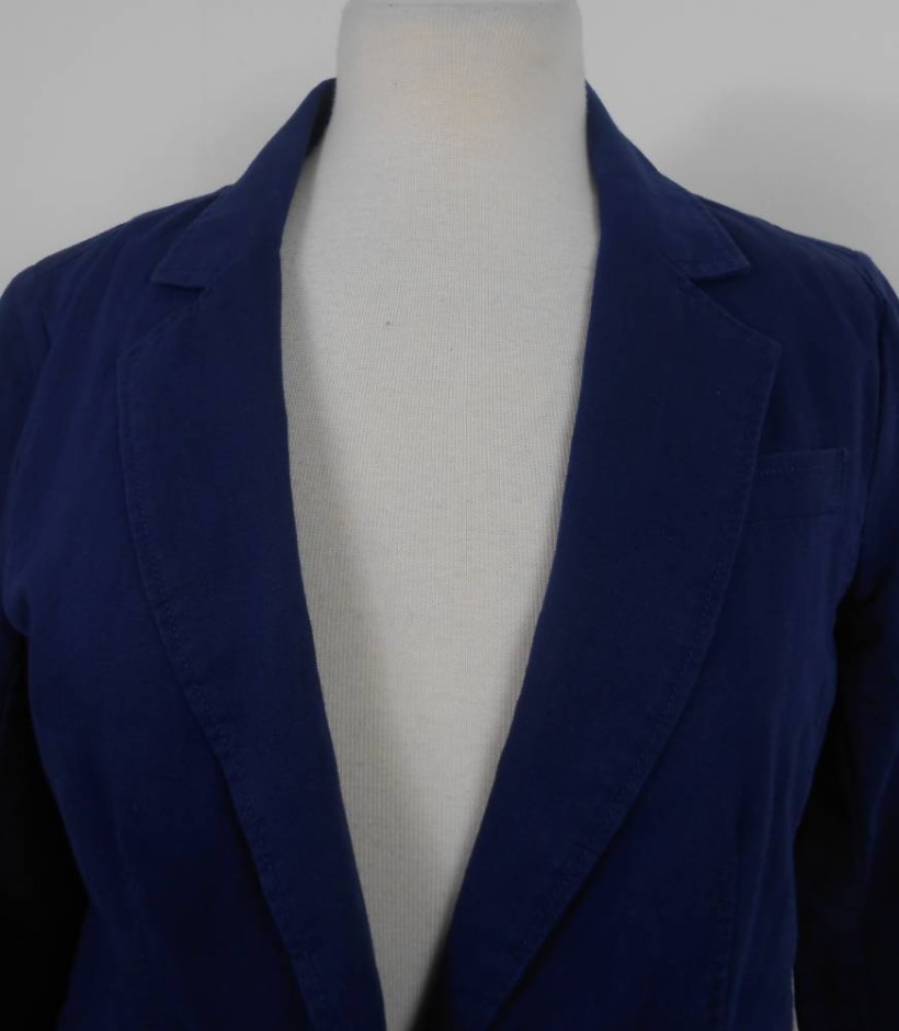 land's end fitted blazer navy size: 10