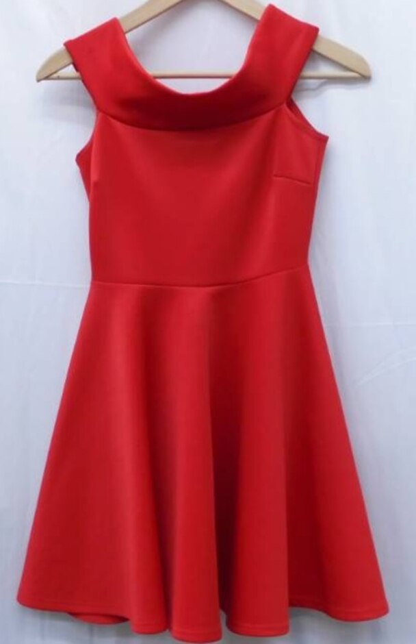 boohoo party dress red size: 6