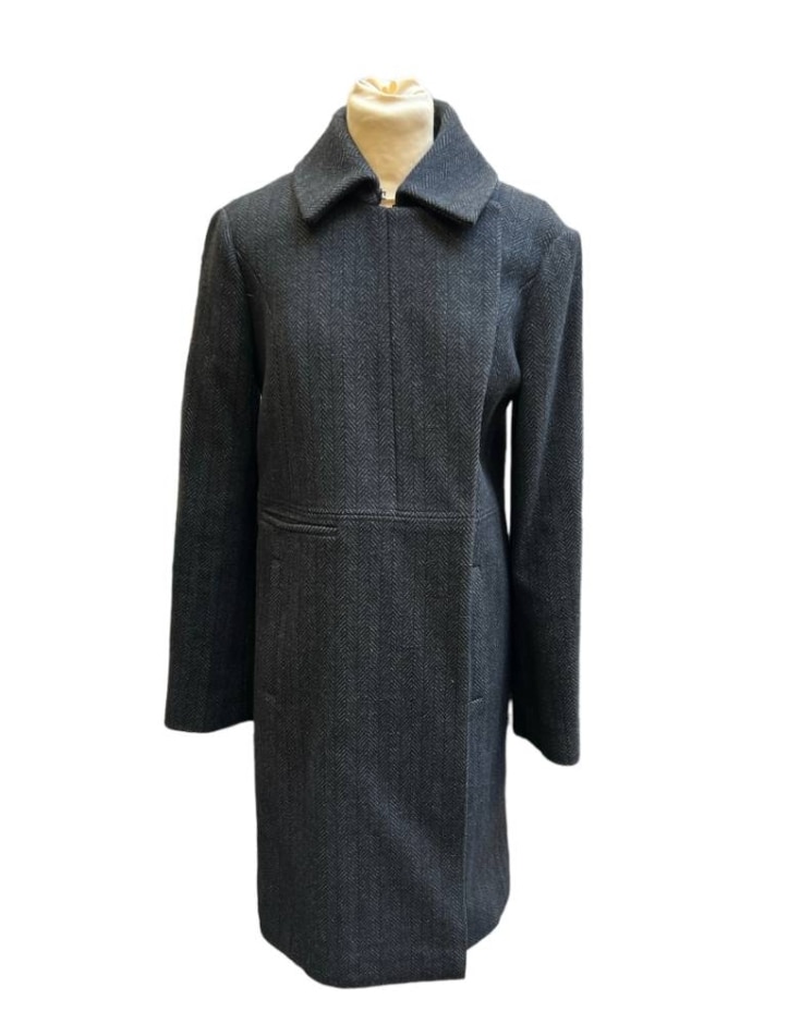 farhi by nicole farhi wool coat black size: m