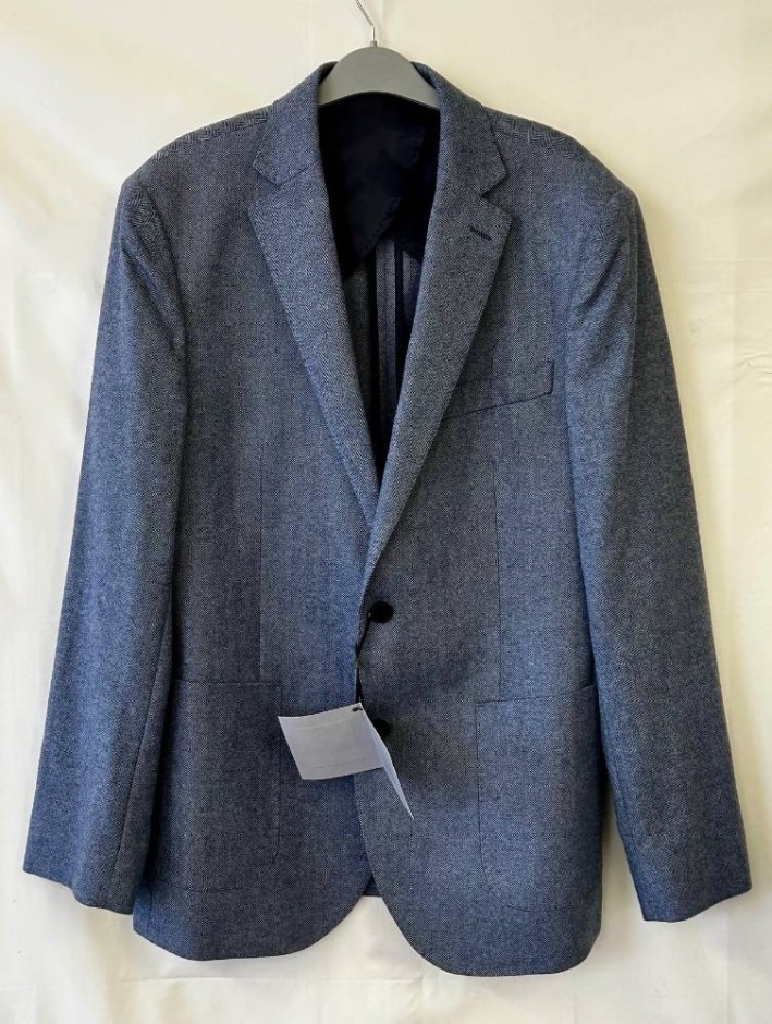 john lewis & partners new with tag wool blazer, blue, size: l