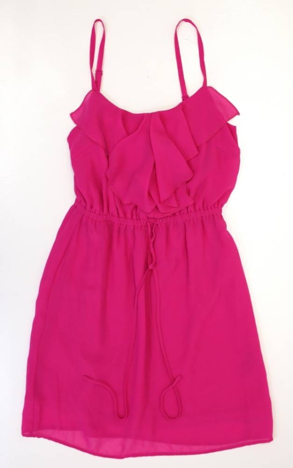 forever 21 camisole/slip style mini-dress fuschia pink size: s