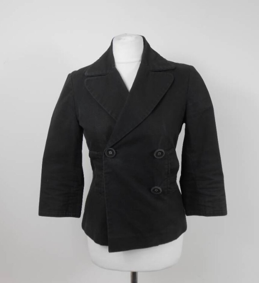 ted baker fitted blazer black size: xs